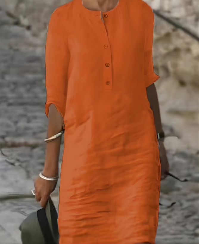 Edna | Knopf Freizeitkleid