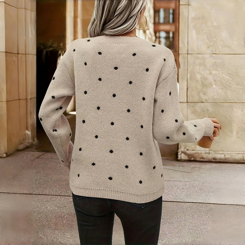 Lilah | Gepunkteter Strickpullover