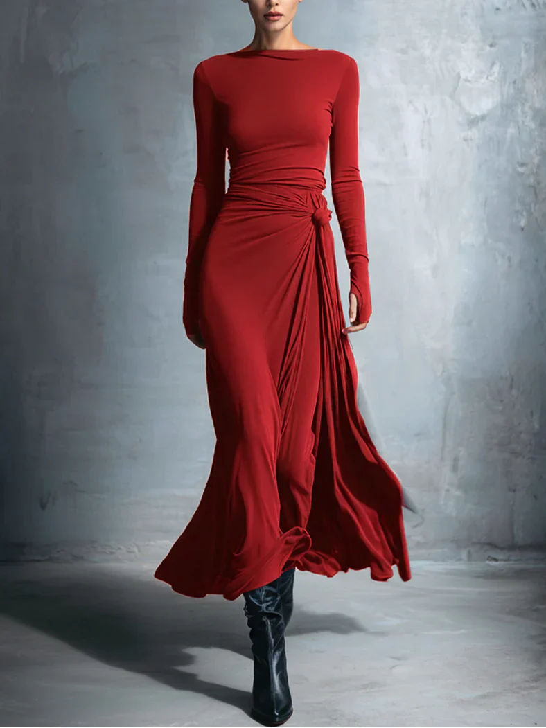 Naiara ❘ Maxikleid mit seitlichem Knoten