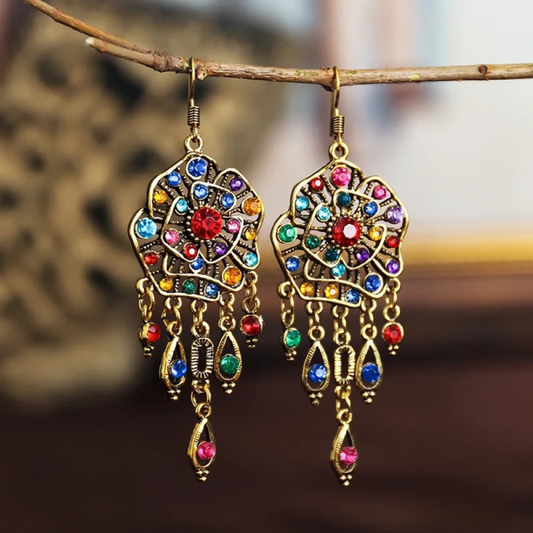 Vintage Mandala Ohrringe Mehrfarbig