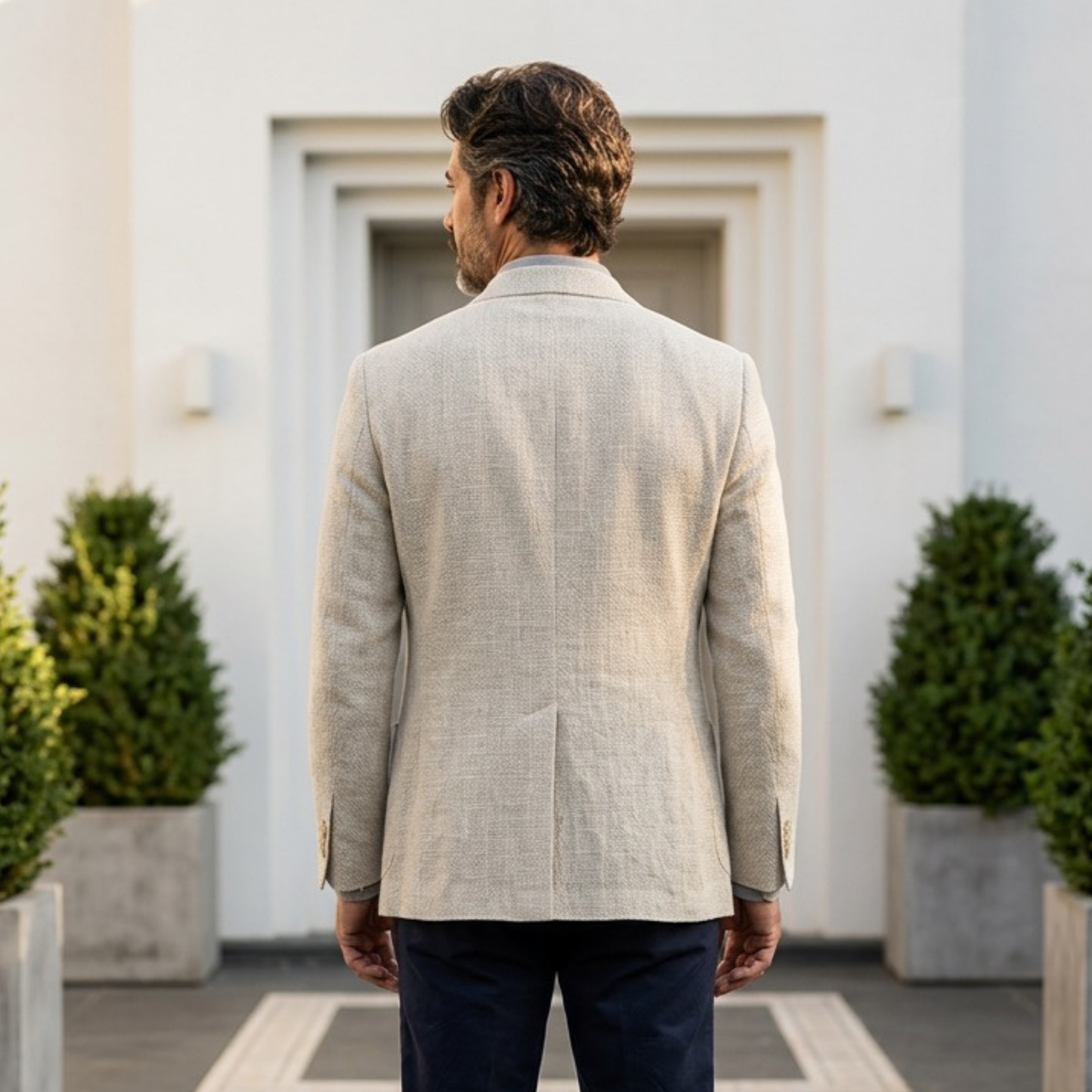 Alessandro | Strukturierter Strick-Blazer mit Stehkragen