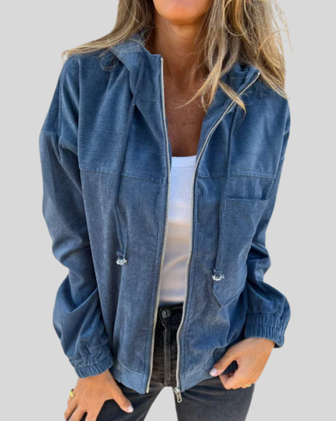 Mabel | Weiche Zip-Up Weste