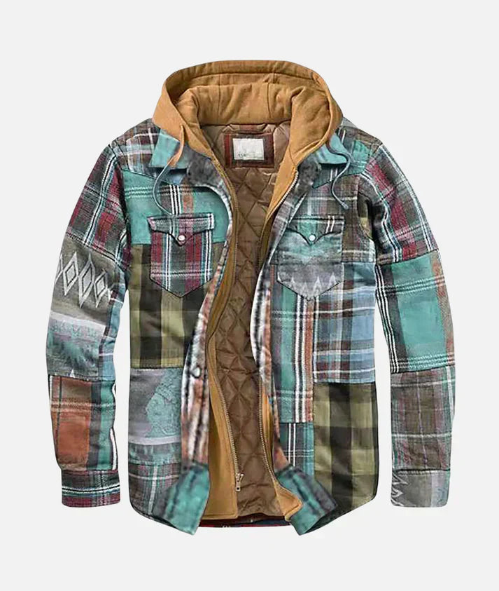 Andrea™ | Stylische Patchwork Karo Jacke