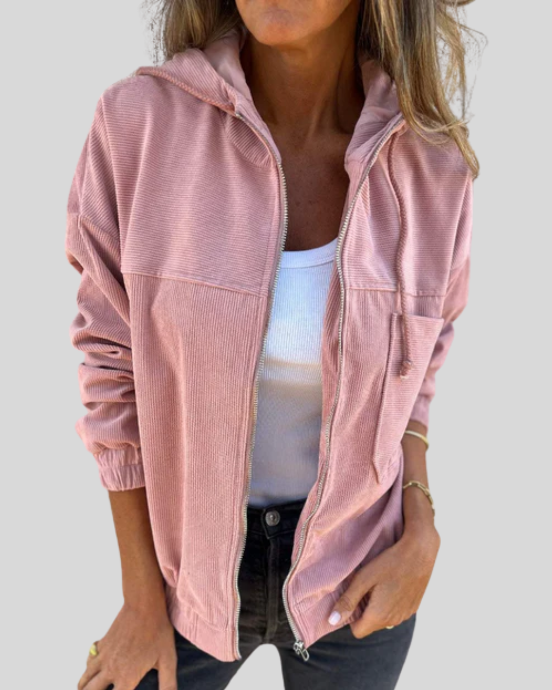 Mabel | Weiche Zip-Up Weste
