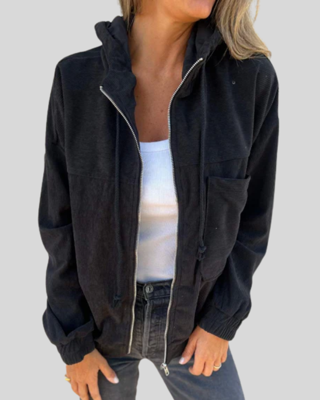 Mabel | Weiche Zip-Up Weste