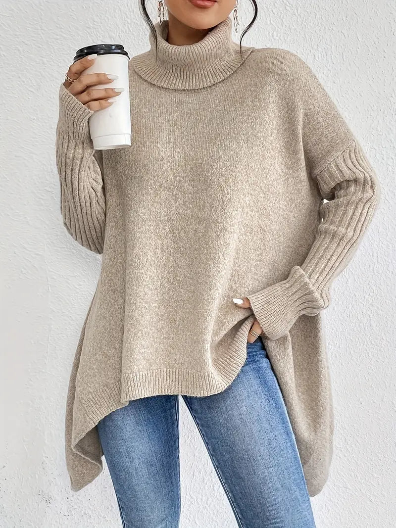 BRIGITTE – LANGER ROLLKRAGENPULLOVER