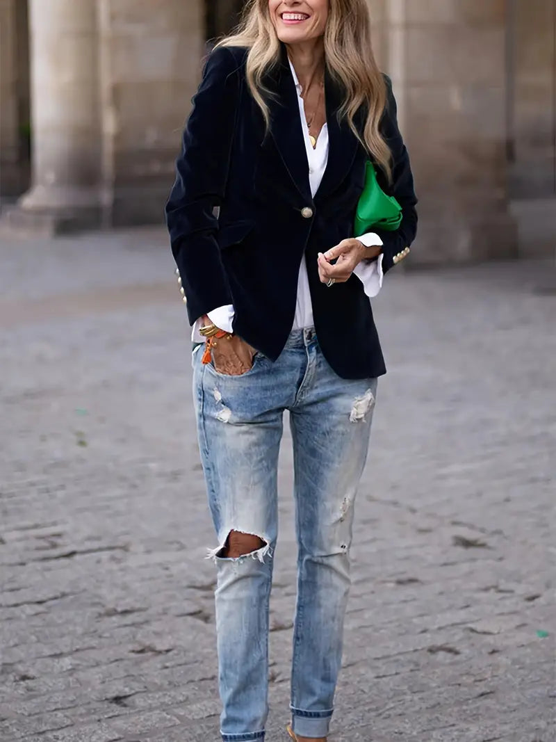 JULISSA | ELEGANTER VELVET BLAZER