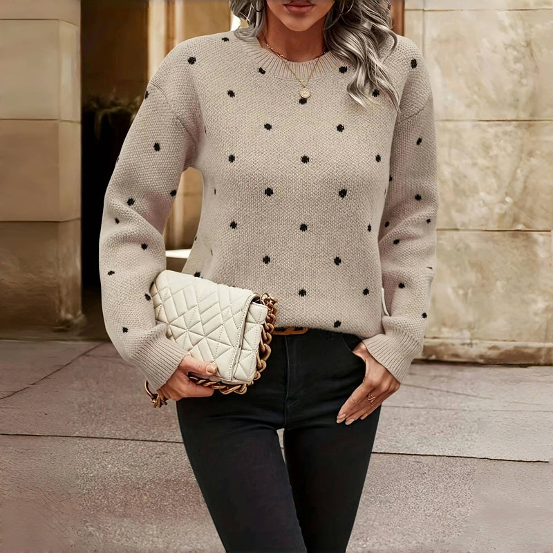 Lilah | Gepunkteter Strickpullover