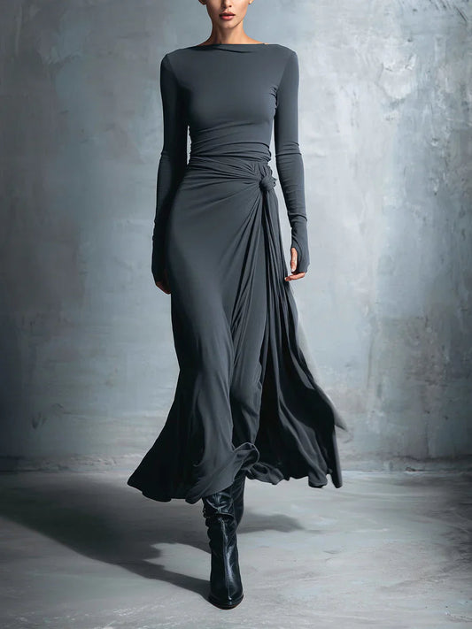Naiara ❘ Maxikleid mit seitlichem Knoten
