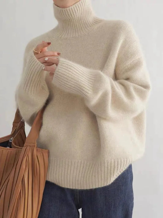 Collaria™ – Eleganter Pullover mit hohem Kragen