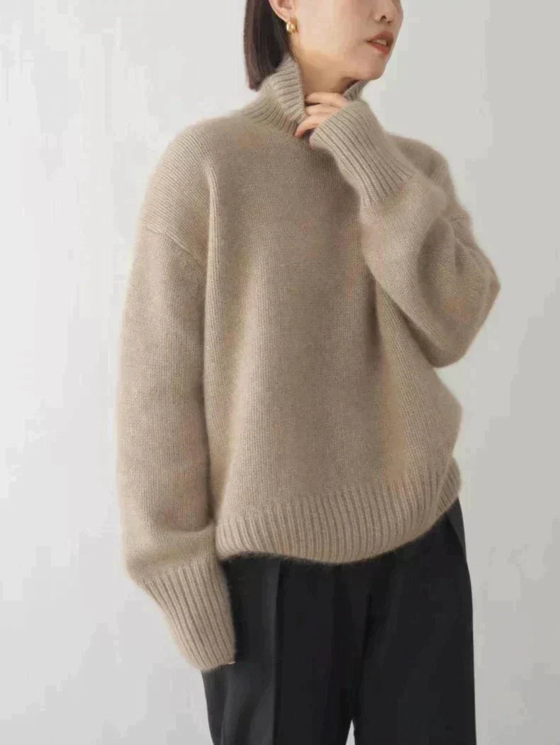 Collaria™ – Eleganter Pullover mit hohem Kragen