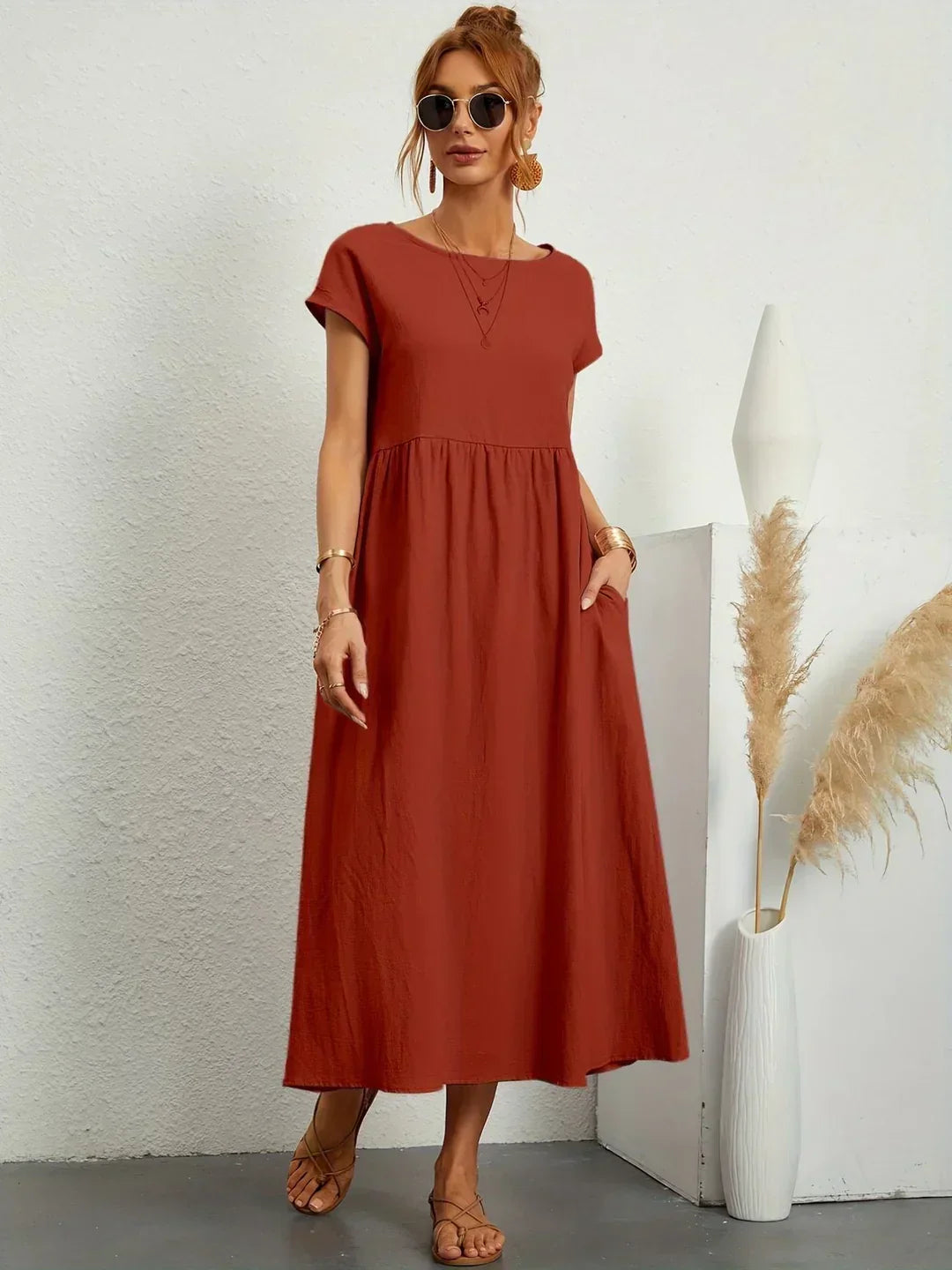 Gabrielle™ | Elegantes Midi-Kleid – Zeitlose Weiblichkeit