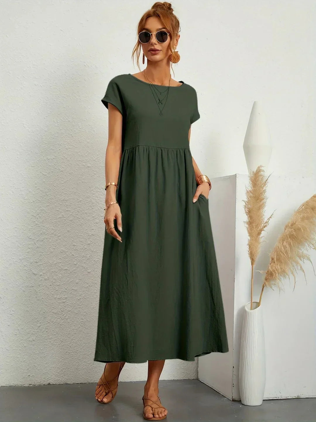 Gabrielle™ | Elegantes Midi-Kleid – Zeitlose Weiblichkeit