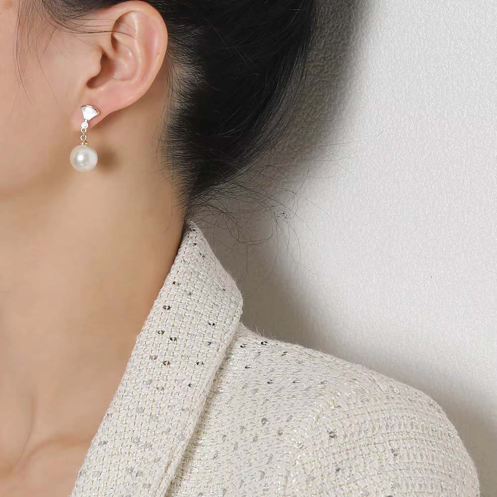 Chic Ohrringe aus Silber mit Perle