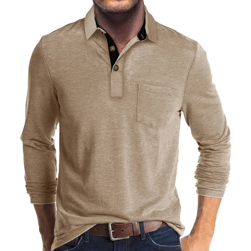 Hans | Herren Langarmshirt unifarbend