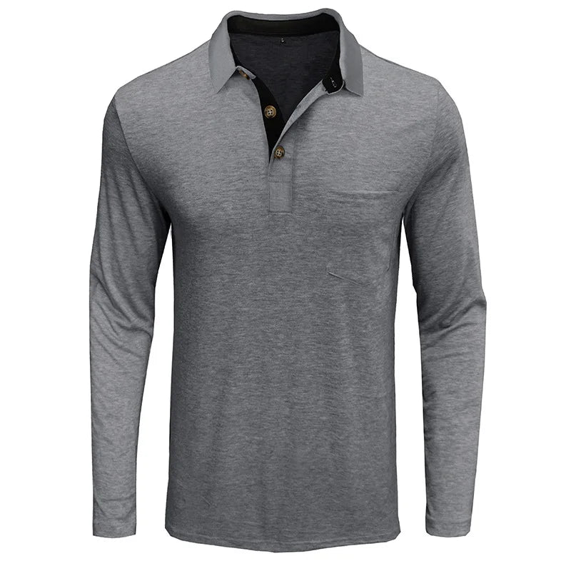 Hans | Herren Langarmshirt unifarbend