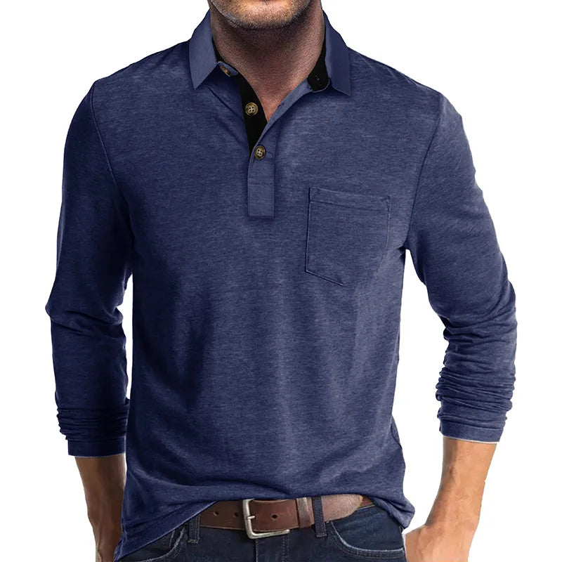 Hans | Herren Langarmshirt unifarbend