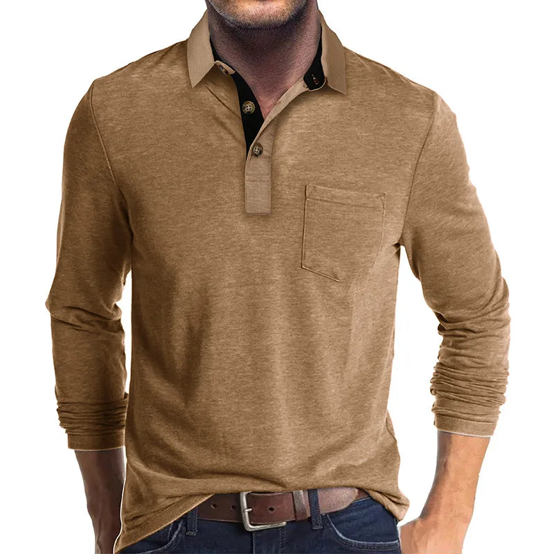 Hans | Herren Langarmshirt unifarbend