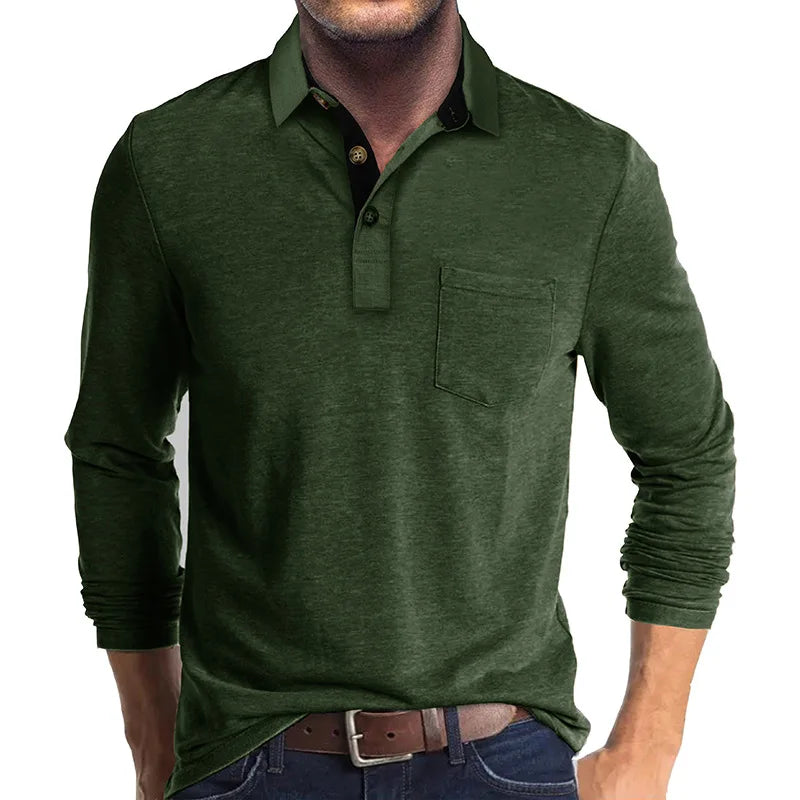 Hans | Herren Langarmshirt unifarbend