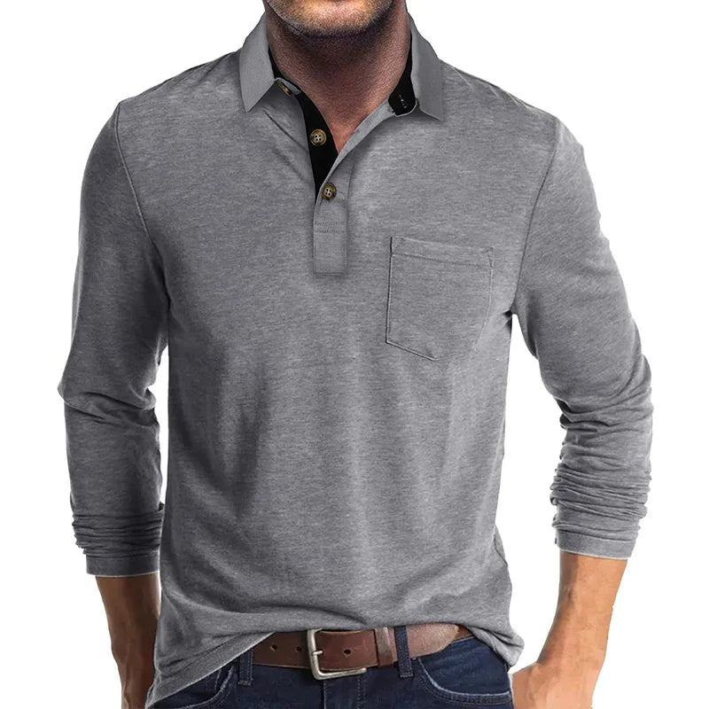 Hans | Herren Langarmshirt unifarbend