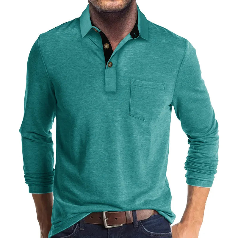 Hans | Herren Langarmshirt unifarbend