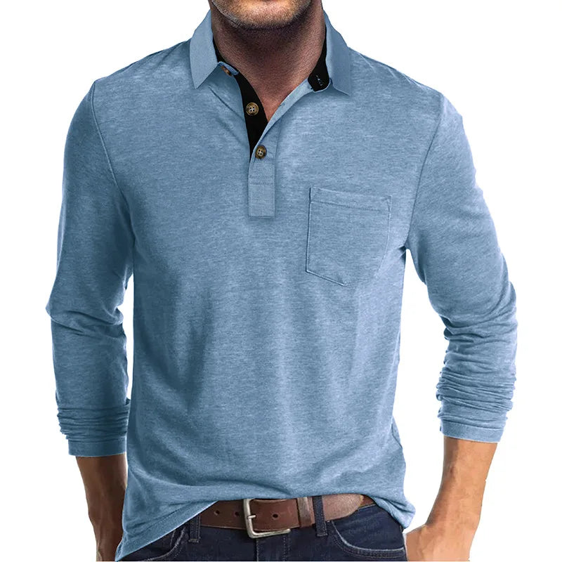 Hans | Herren Langarmshirt unifarbend