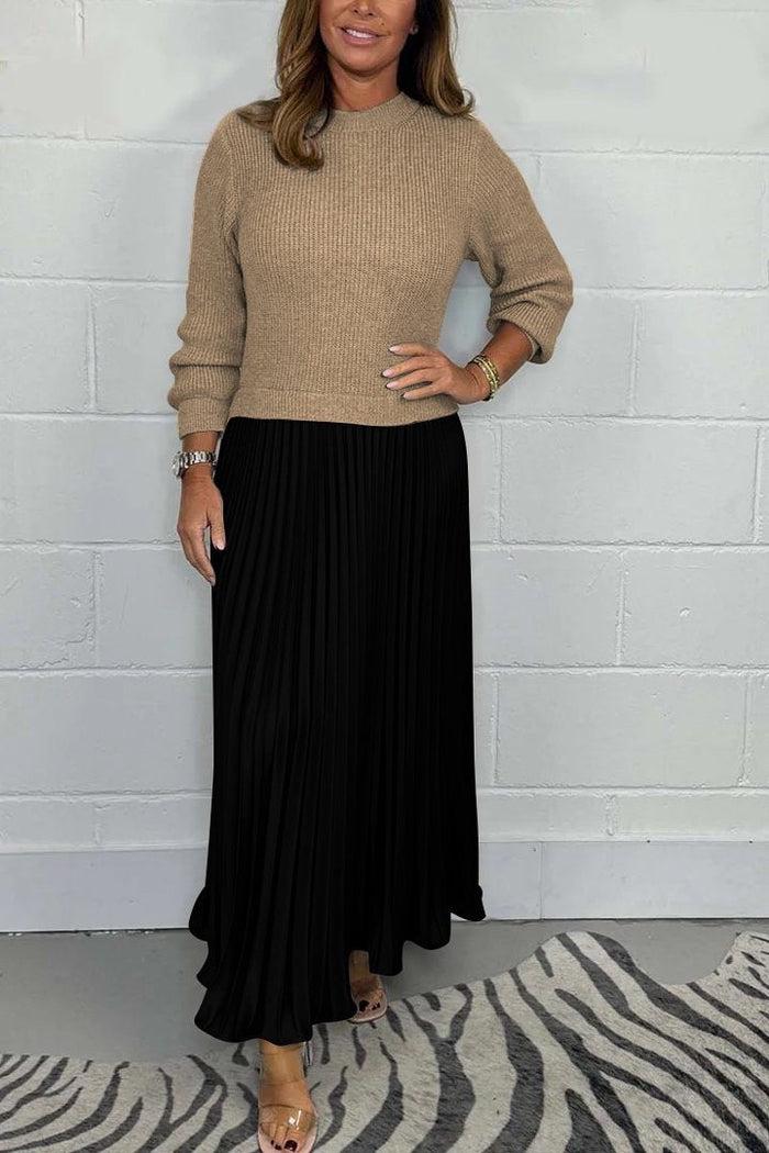Claudia - Maxikleid mit Pullover und plissiertem Rock