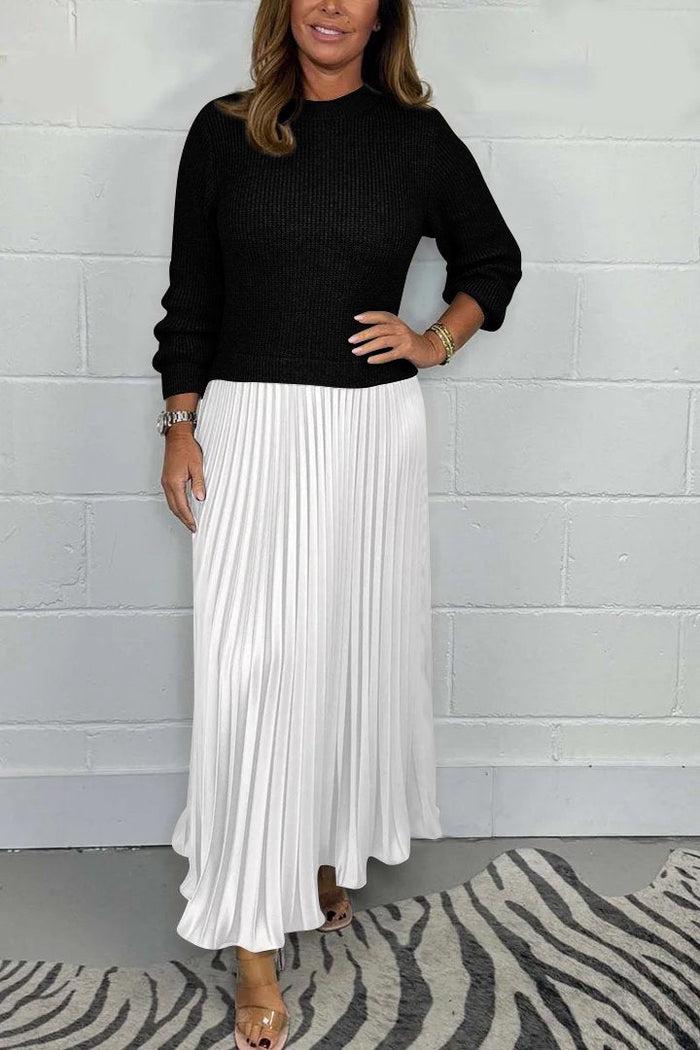 Claudia - Maxikleid mit Pullover und plissiertem Rock