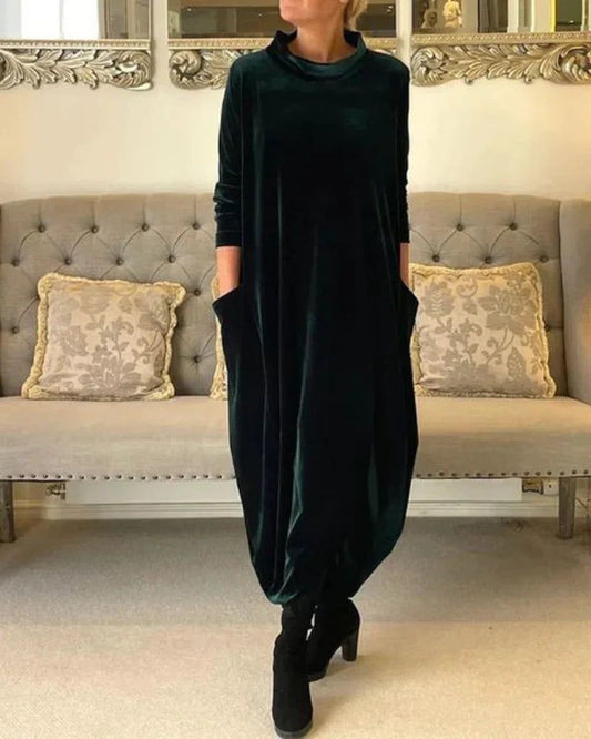 Eliza | Entspanntes Samtkleid