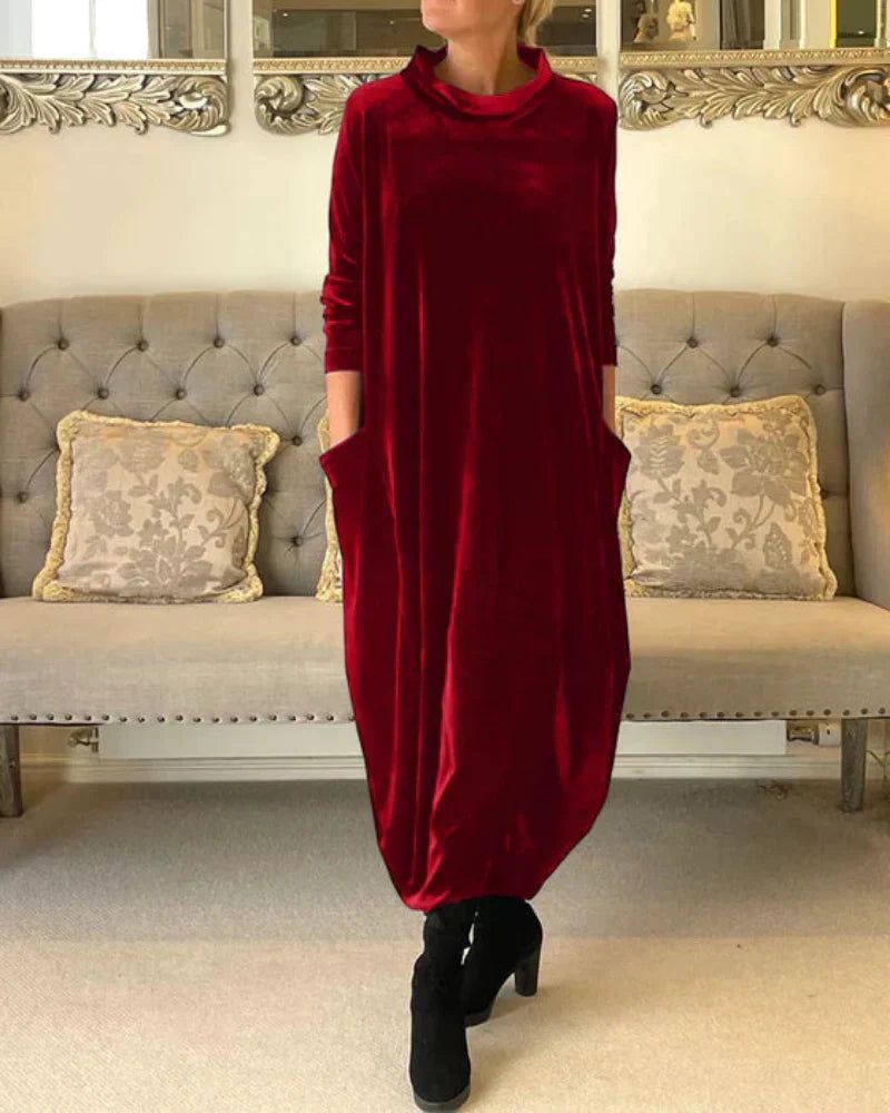 Eliza | Entspanntes Samtkleid