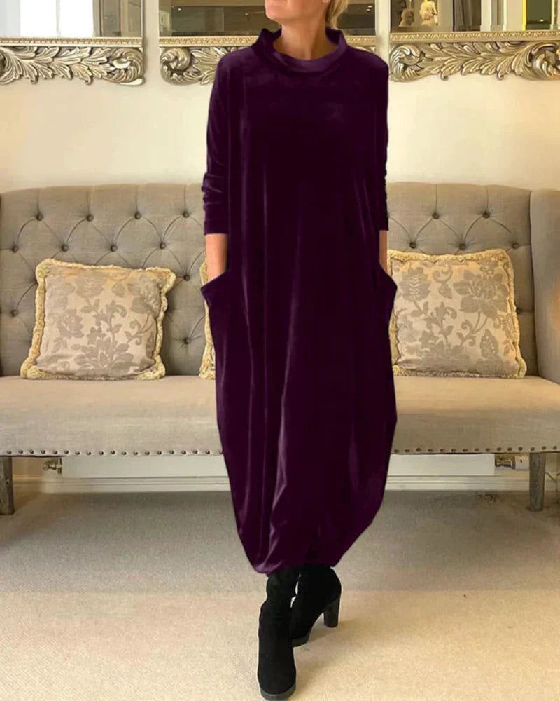 Eliza | Entspanntes Samtkleid