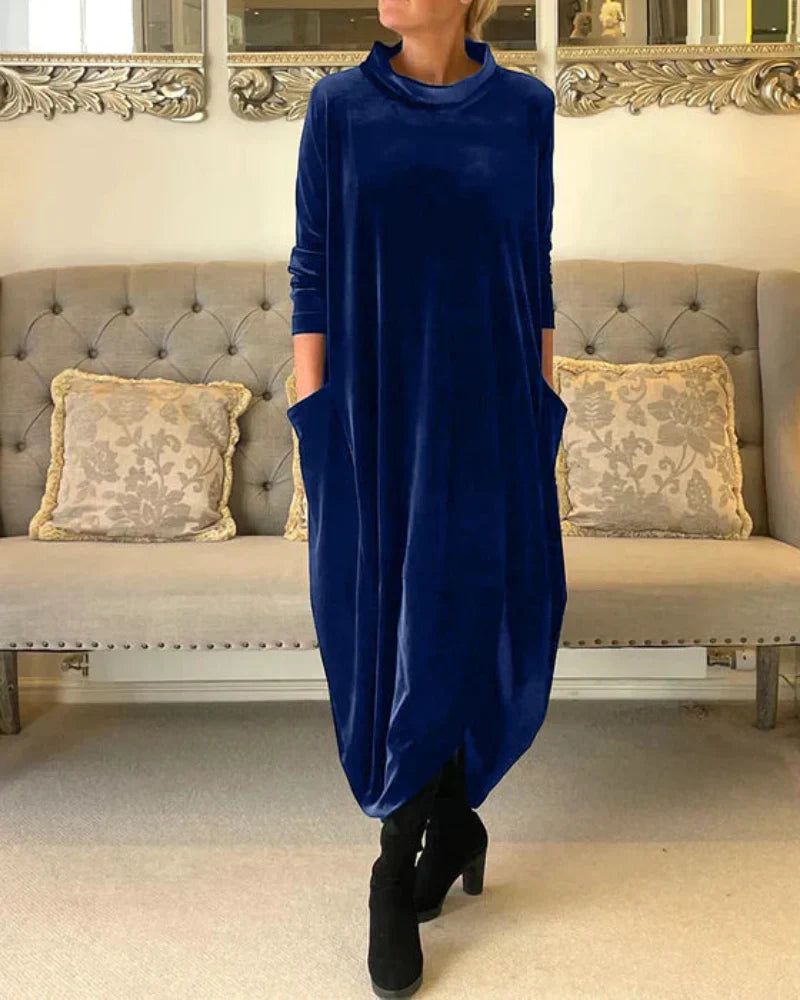 Eliza | Entspanntes Samtkleid