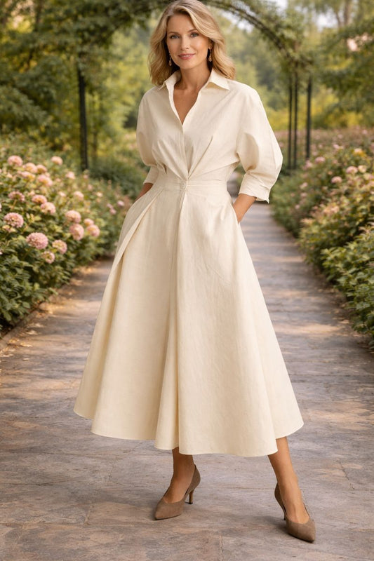 Monroe | Wickel-Front Fließendes Maxikleid