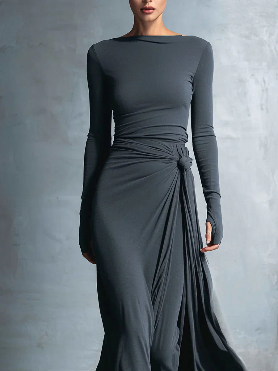 Naiara ❘ Maxikleid mit seitlichem Knoten