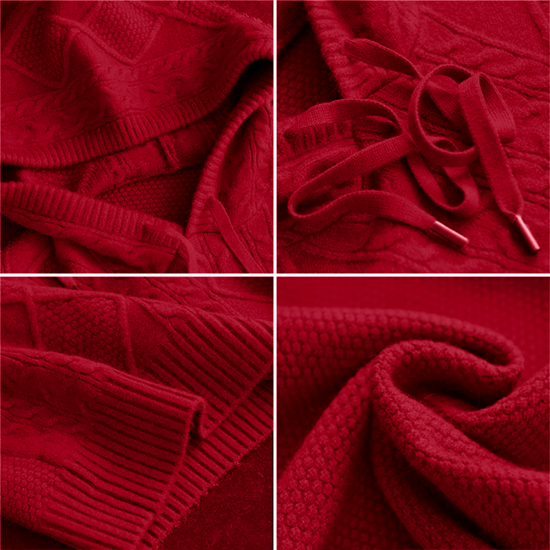 Emily | Kabelstrick Hoodie Pullover