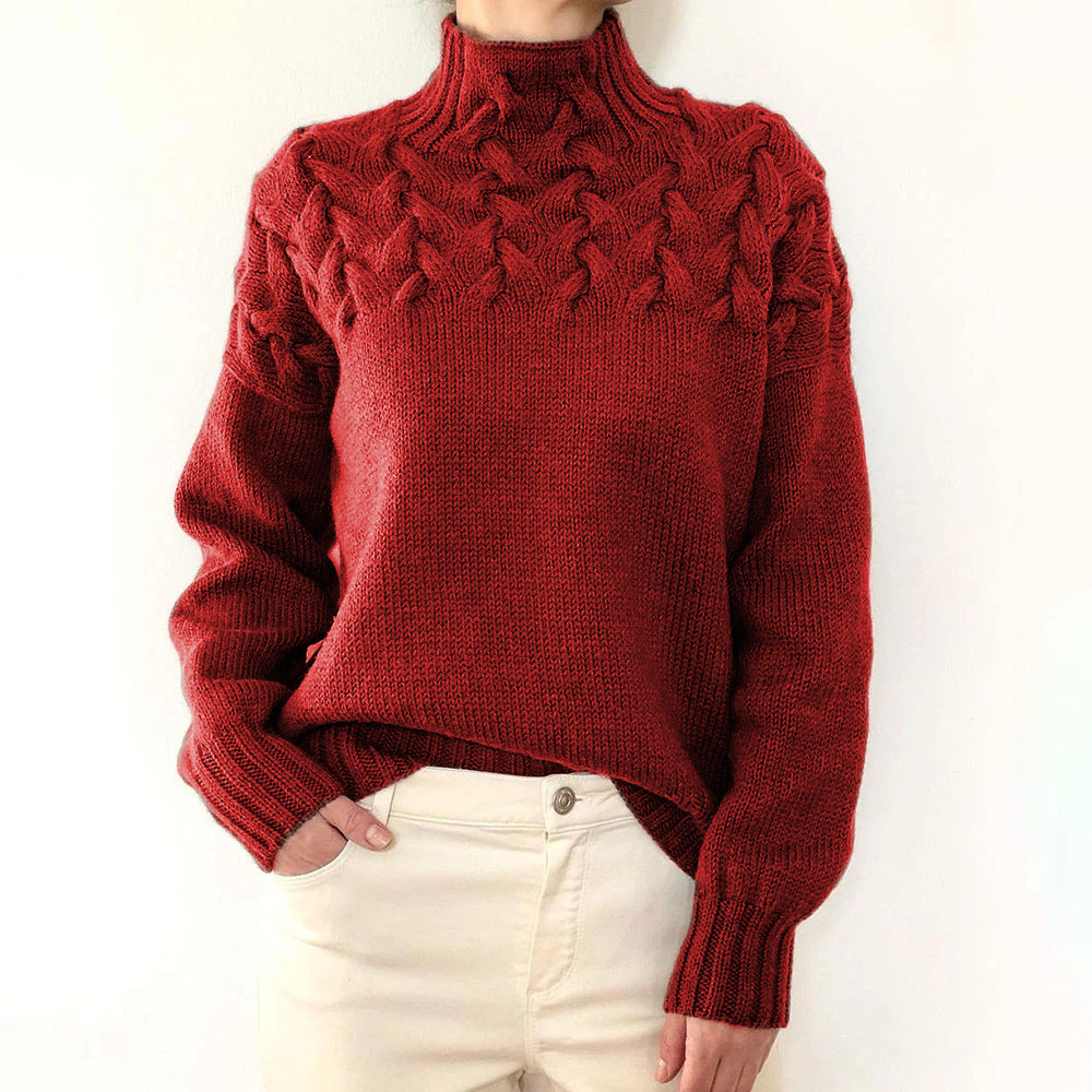 Elena | Warmer Strickrollkragen