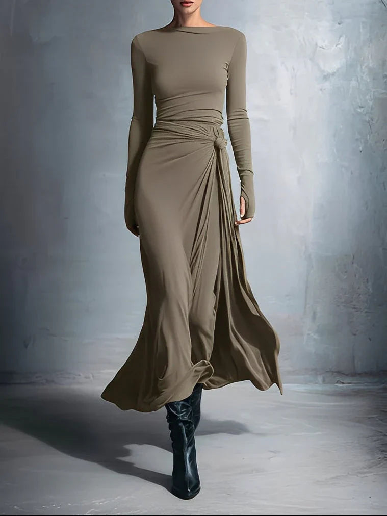 Naiara ❘ Maxikleid mit seitlichem Knoten